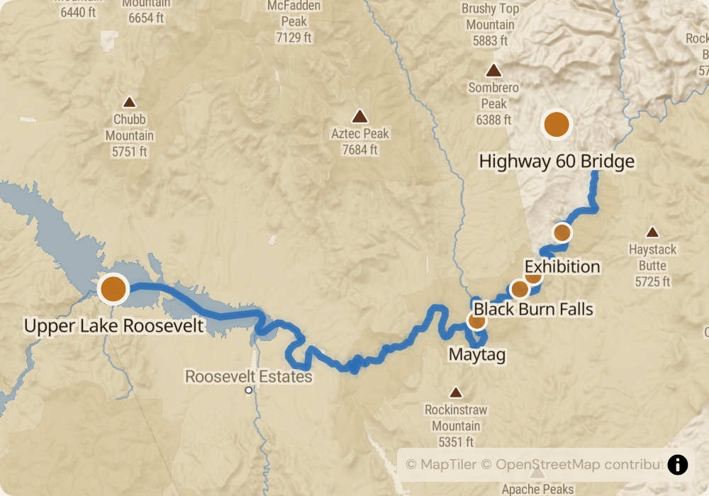 Salt River Canyon route map